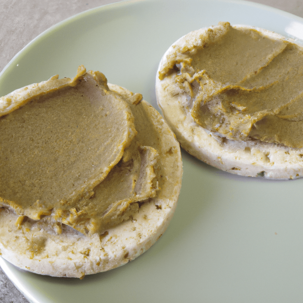 Simple and tasty snack, with sunflower seed butter spread over crispy rice cakes.